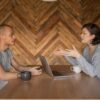 young diverse colleagues working remotely together